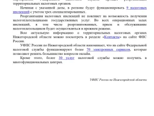 В Нижегородской области 15 июня пройдет реорганизация территориальных налоговых органов